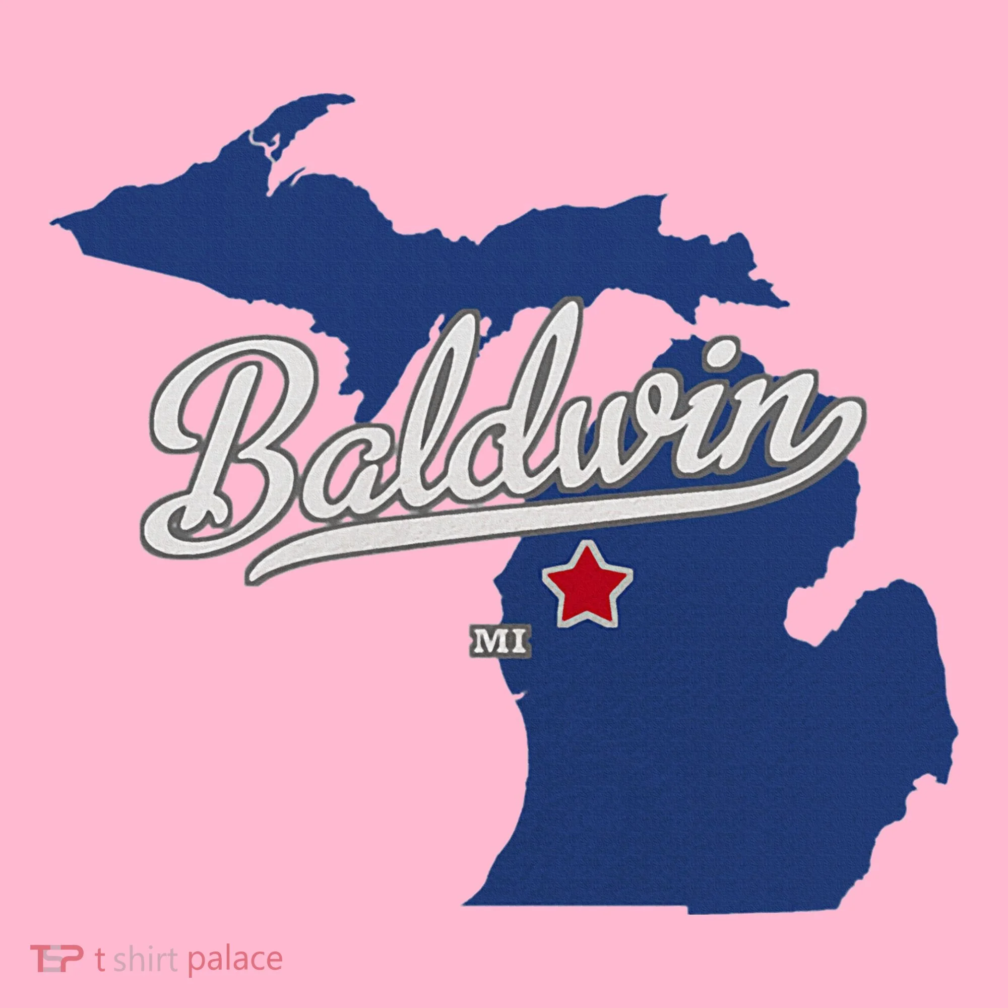 Baldwin Michigan Lake County Mi Map Coaster