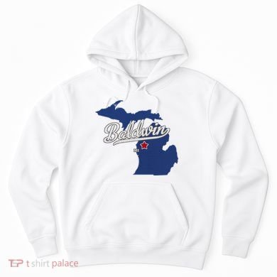 Baldwin Michigan Lake County Mi Map Hoodie