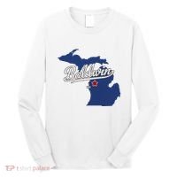 Baldwin Michigan Lake County Mi Map Long Sleeve Shirt thumb 0