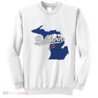 Baldwin Michigan Lake County Mi Map Sweatshirt thumb 0
