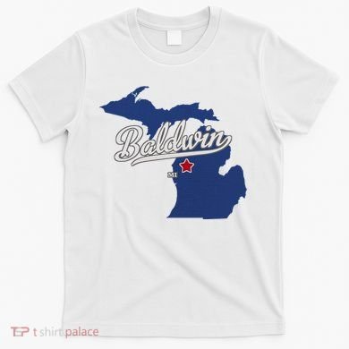 Baldwin Michigan Lake County Mi Map T-Shirt
