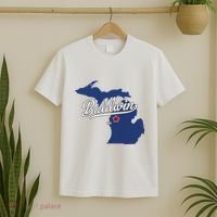 Baldwin Michigan Lake County Mi Map T-Shirt thumb 2