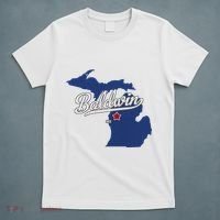 Baldwin Michigan Lake County Mi Map T-Shirt thumb 5