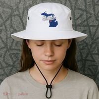 Baldwin Michigan Lake County Mi Map Bucket Hat thumb 3