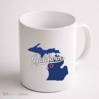 Baldwin Michigan Lake County Mi Map Coffee Mug thumb 1