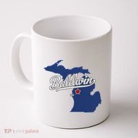 Baldwin Michigan Lake County Mi Map Coffee Mug thumb 0