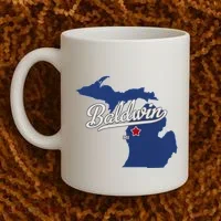 Baldwin Michigan Lake County Mi Map Coffee Mug thumb 2