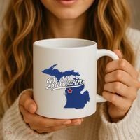 Baldwin Michigan Lake County Mi Map Coffee Mug thumb 3