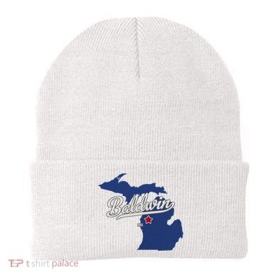 Baldwin Michigan Lake County Mi Map Beanie