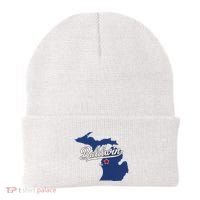 Baldwin Michigan Lake County Mi Map Beanie thumb 0