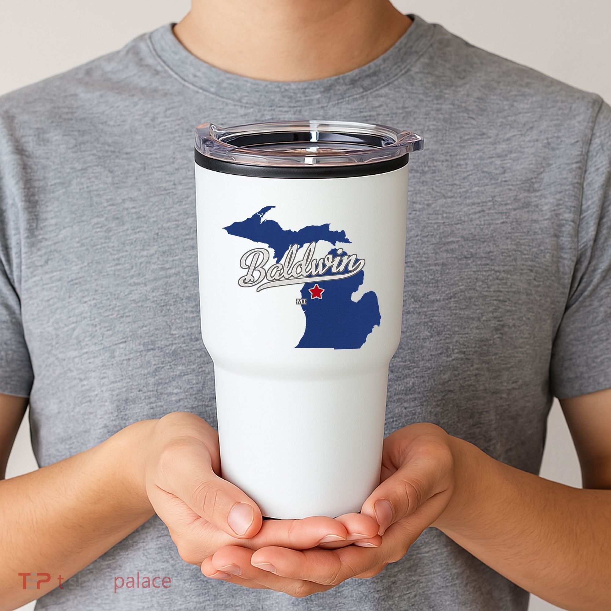 Baldwin Michigan Lake County Mi Map Tumbler