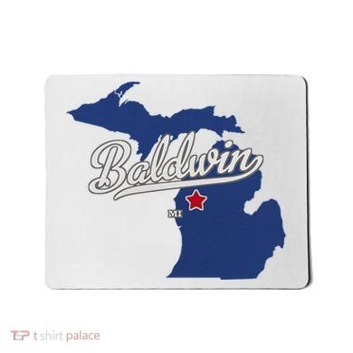 Baldwin Michigan Lake County Mi Map Mousepad