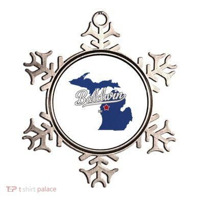 Baldwin Michigan Lake County Mi Map Ornament