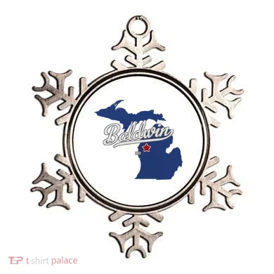 Baldwin Michigan Lake County Mi Map Ornament