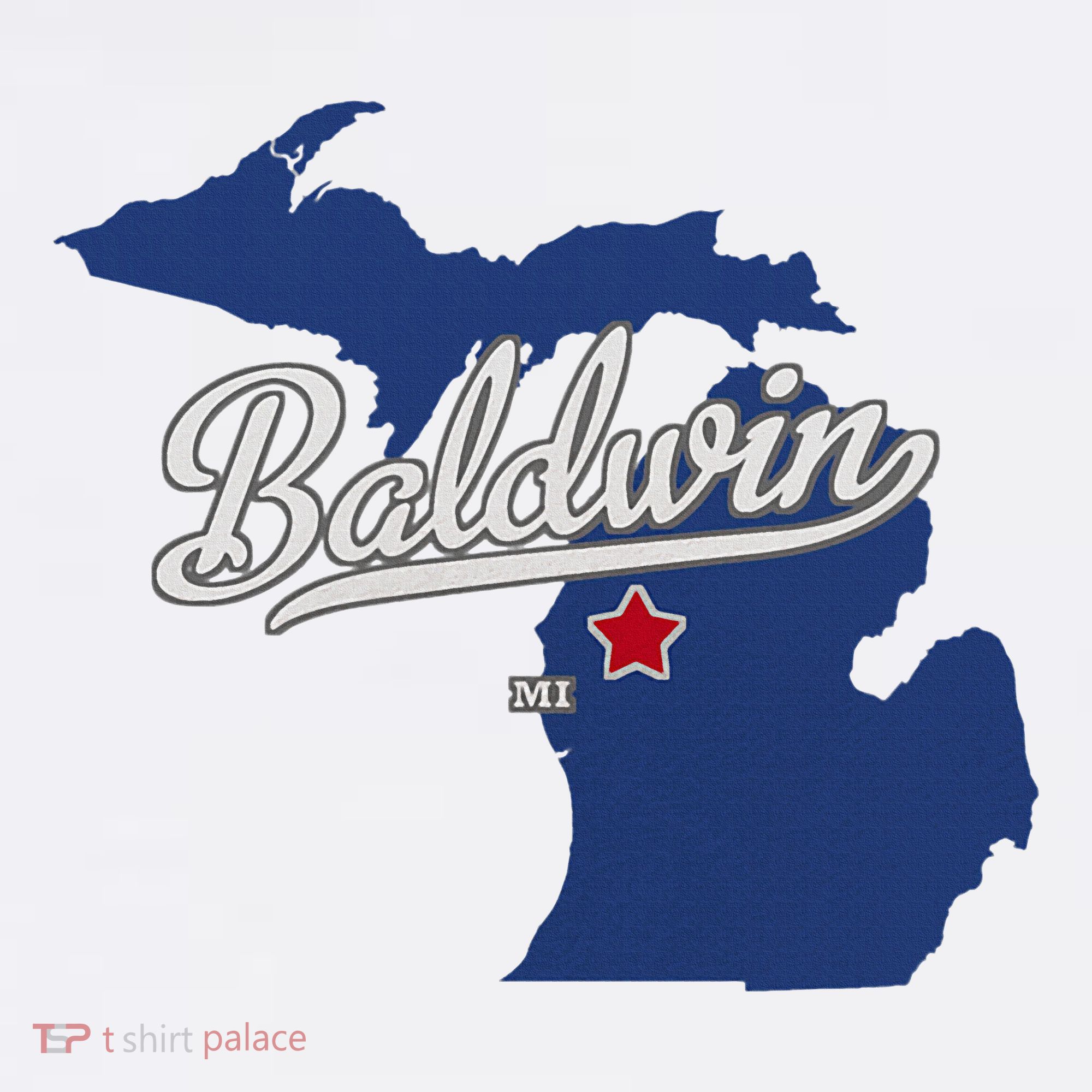 Baldwin Michigan Lake County Mi Map Ornament