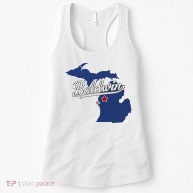 Baldwin Michigan Lake County Mi Map Women's Tank Top