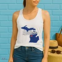 Baldwin Michigan Lake County Mi Map Women's Tank Top thumb 2