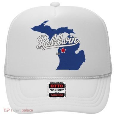 Baldwin Michigan Lake County Mi Map Hat