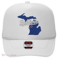 Baldwin Michigan Lake County Mi Map Hat thumb 0
