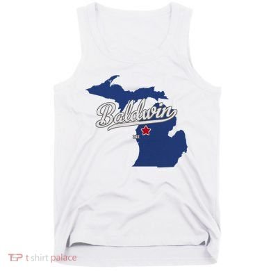 Baldwin Michigan Lake County Mi Map Tank Top