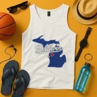 Baldwin Michigan Lake County Mi Map Tank Top thumb 4