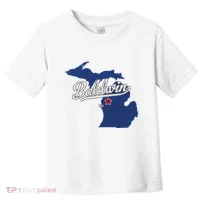 Baldwin Michigan Lake County Mi Map Toddler T-Shirt thumb 0