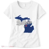 Baldwin Michigan Lake County Mi Map Women's T-Shirt thumb 0