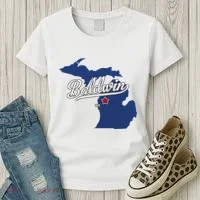 Baldwin Michigan Lake County Mi Map Women's T-Shirt thumb 3