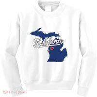 Baldwin Michigan Lake County Mi Map Kids Sweatshirt thumb 0