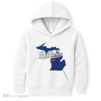 Baldwin Michigan Lake County Mi Map Kids Hoodie thumb 0