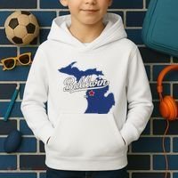 Baldwin Michigan Lake County Mi Map Kids Hoodie thumb 2