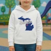 Baldwin Michigan Lake County Mi Map Kids Hoodie thumb 3