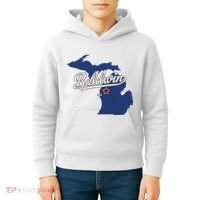 Baldwin Michigan Lake County Mi Map Kids Hoodie thumb 4