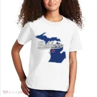 Baldwin Michigan Lake County Mi Map Kids T-Shirt thumb 2