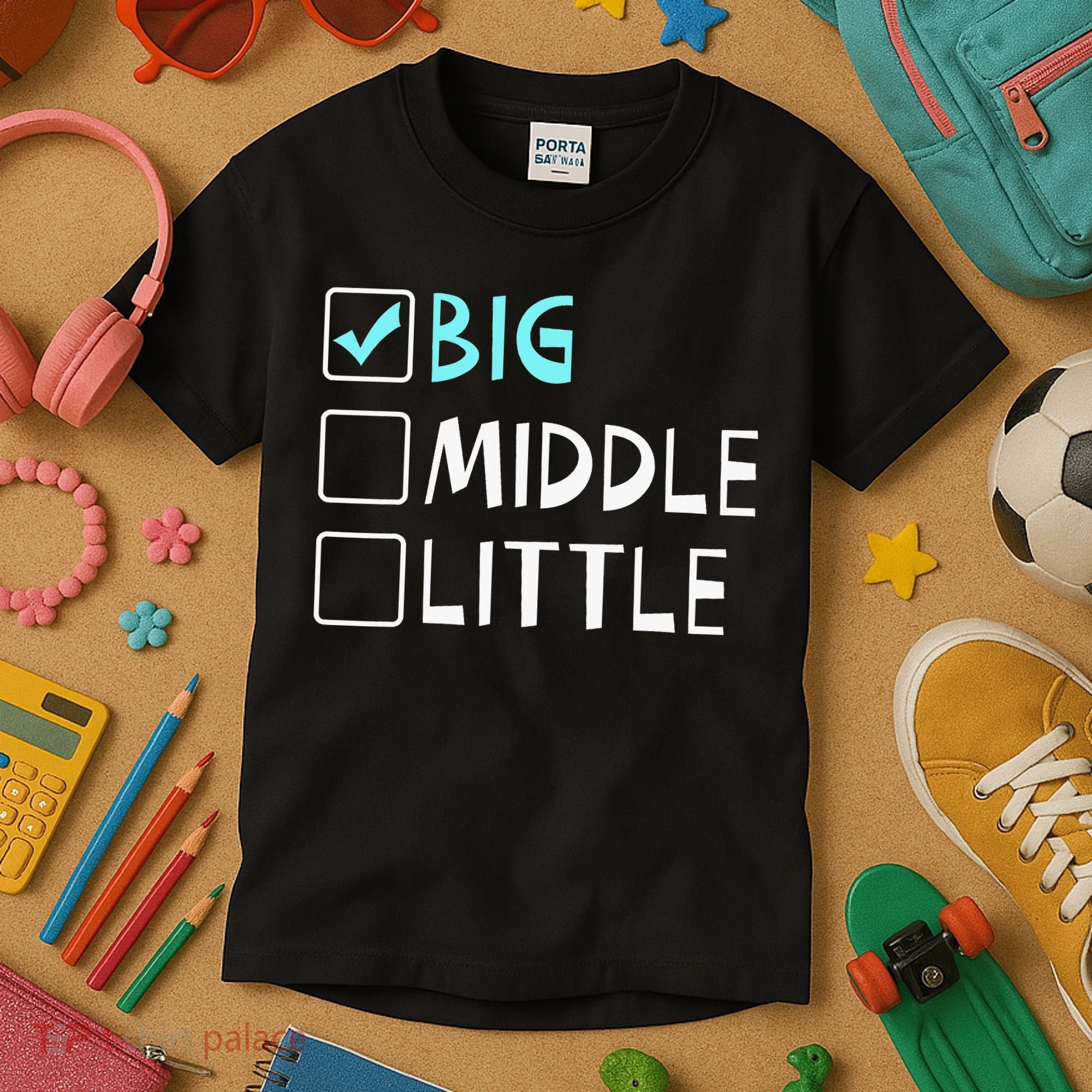 Big Middle Little Big Brother Kids T-Shirt
