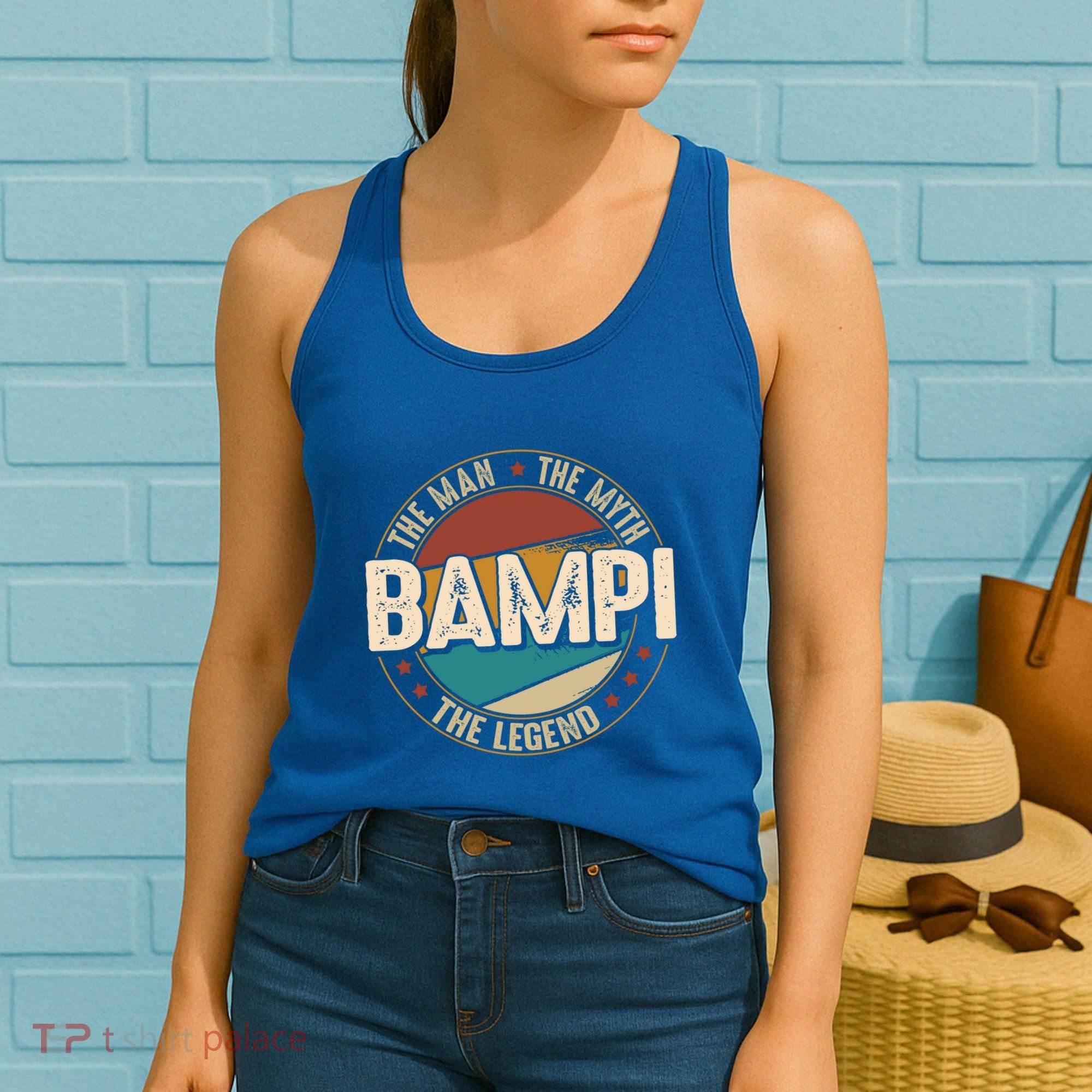 Bampi Myth Legend Funny Fathers Day Bampi Gift Women's Tank Top