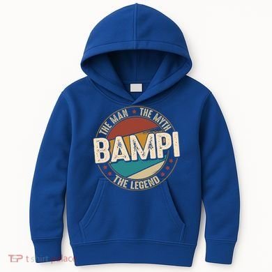 Bampi Myth Legend Funny Fathers Day Bampi Gift Kids Hoodie