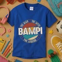 Bampi Myth Legend Funny Fathers Day Bampi Gift Kids T-Shirt thumb 3