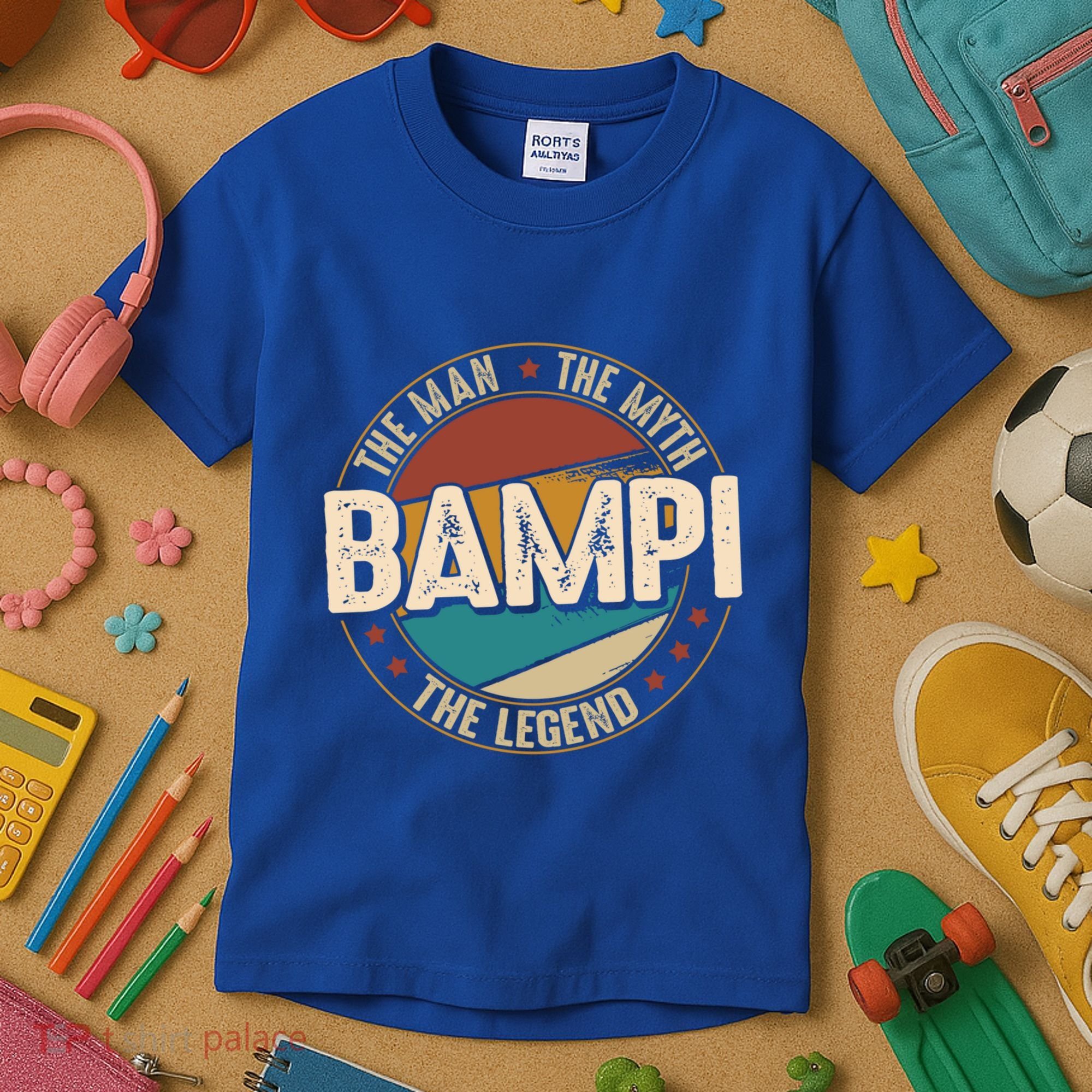 Bampi Myth Legend Funny Fathers Day Bampi Gift Kids T-Shirt
