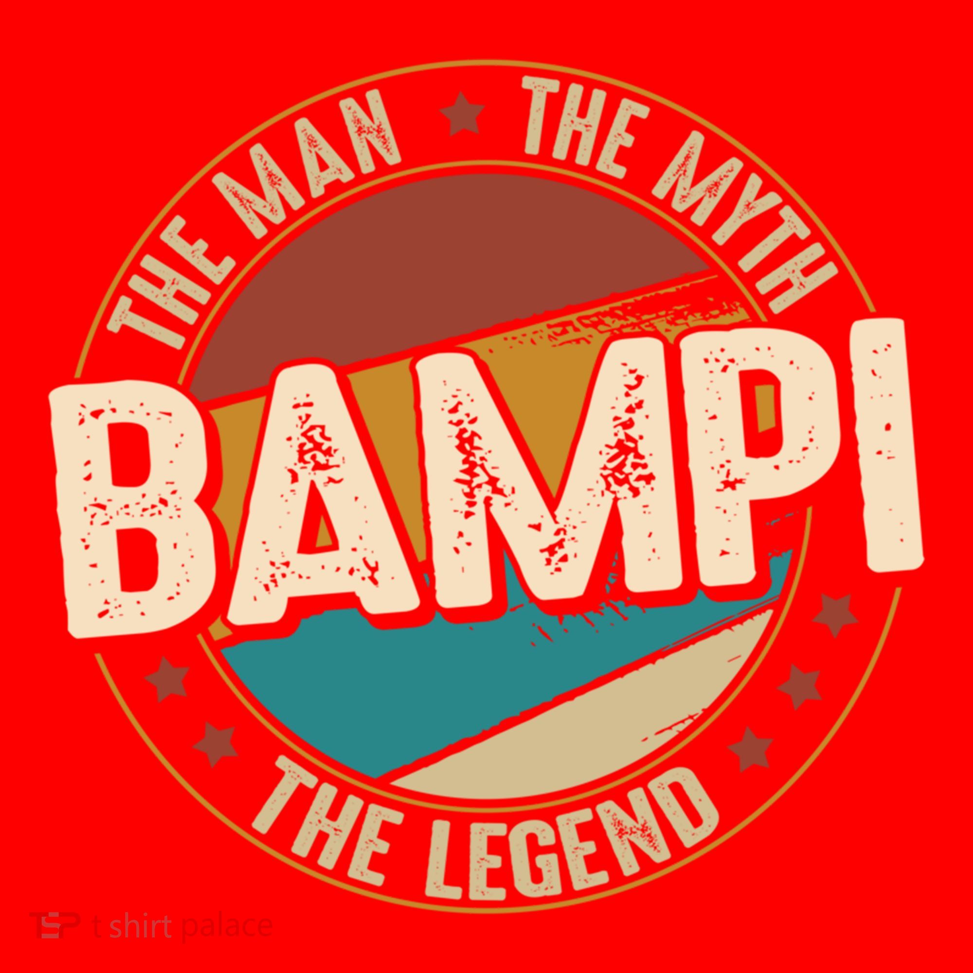 Bampi Myth Legend Funny Fathers Day Bampi Gift Santa Hat