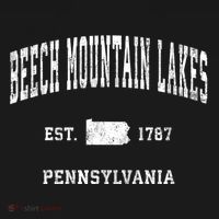 Beech Mountain Lakes Pennsylvania Pa Vintage Athletic T-Shirt thumb 7