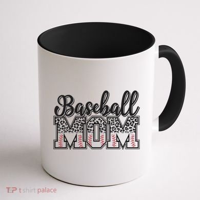 Baseball Mom Leopard Funny Softball Mom MotherS Day Gift Coffee Mug back