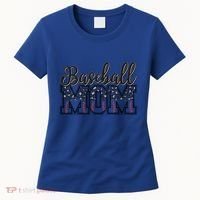 Baseball Mom Leopard Funny Softball Mom MotherS Day Gift Women's T-Shirt thumb 0