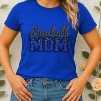 Baseball Mom Leopard Funny Softball Mom MotherS Day Gift Women's T-Shirt thumb 2