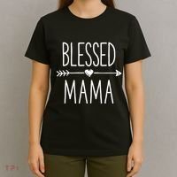 Blessed Mama Mother Moms Mommy Grandma T-Shirt thumb 4