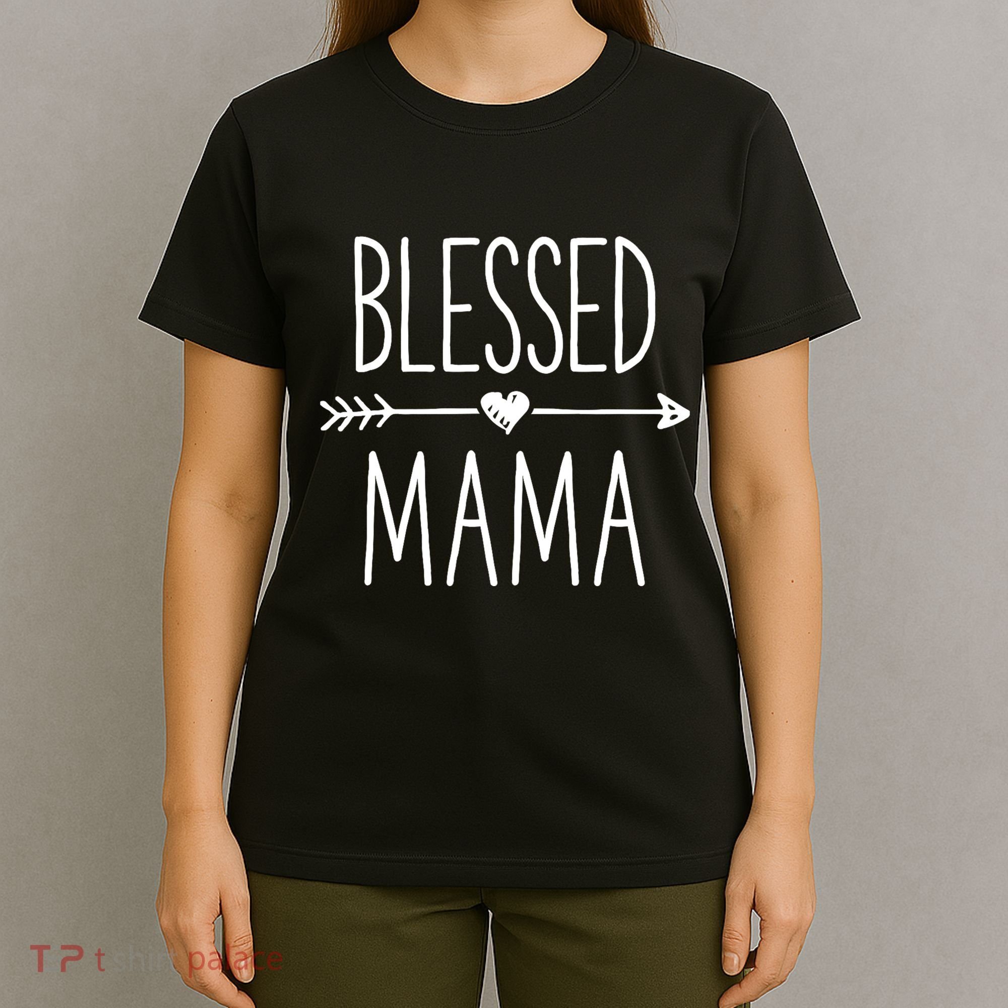 Blessed Mama Mother Moms Mommy Grandma T-Shirt