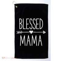 Blessed Mama Mother Moms Mommy Grandma Golf Towel thumb 0