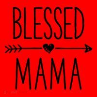 Blessed Mama Mother Moms Mommy Grandma Santa Hat thumb 1