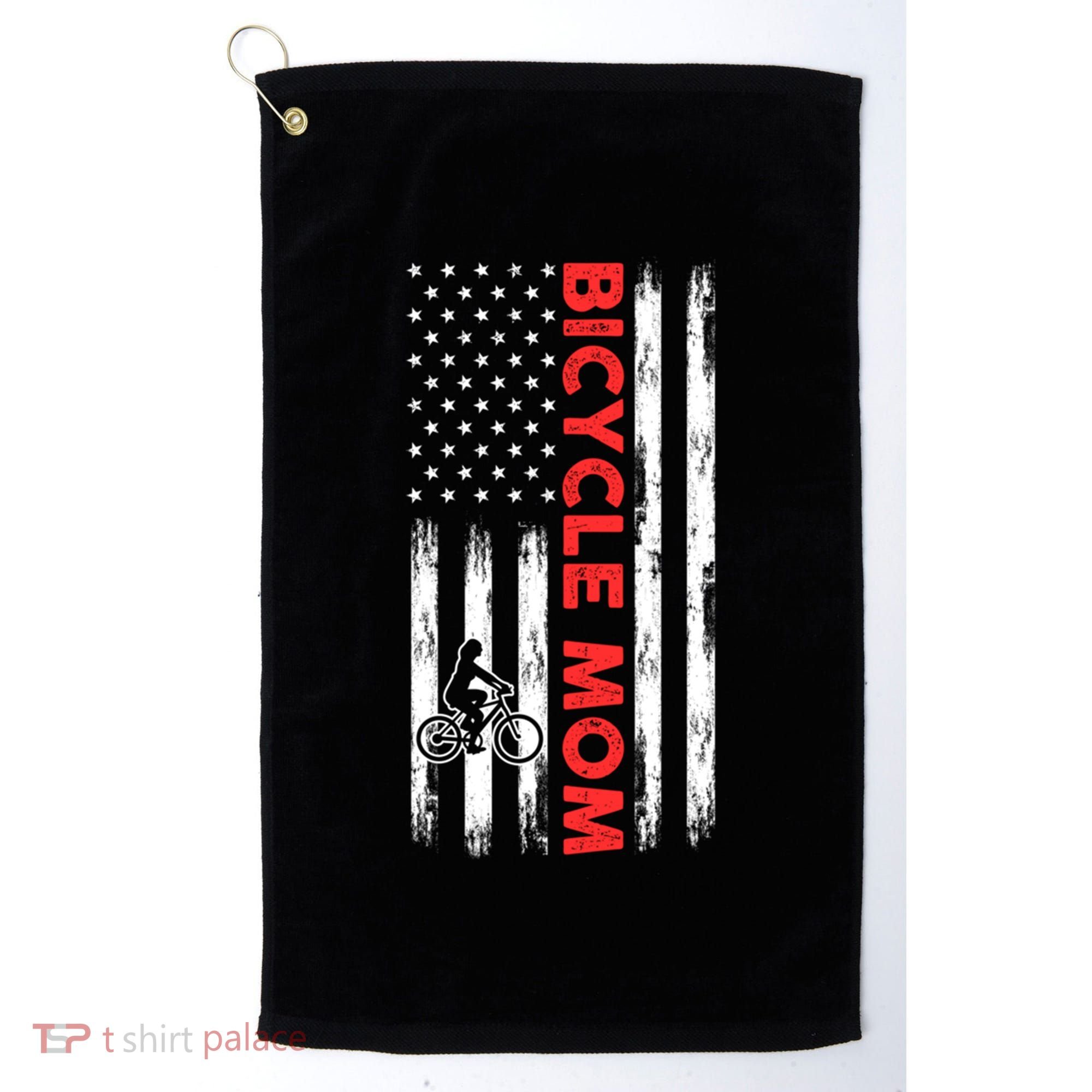 Biking Mom Mother Cycling Mountain Biking Cyclist Bicycle Gift Golf Towel