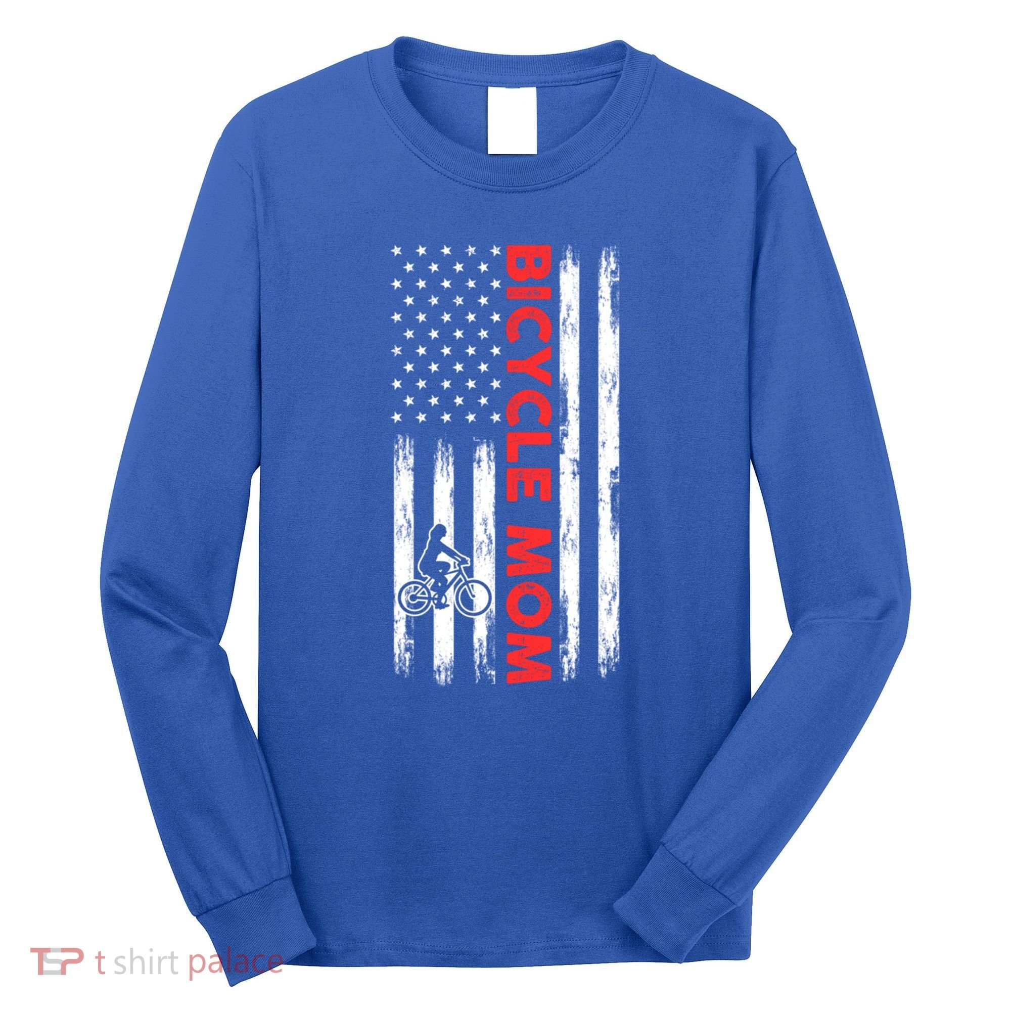 Biking Mom Mother Cycling Mountain Biking Cyclist Bicycle Gift Long Sleeve Shirt